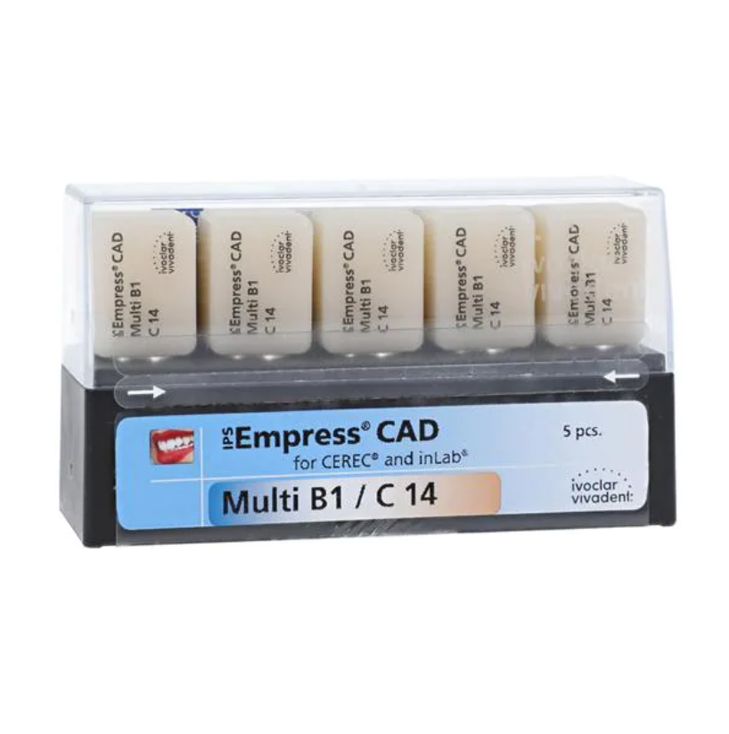 Ivoclar Vivadent 602602 Empress CAD inLab CEREC Dental Blocks Multi B1 C14 5/Pk Ivoclar Vivadent 602602 Empress CAD inLab CEREC Dental Blocks Multi B1 C14 5/Pk